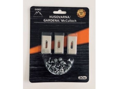 Roboto žoliapjovės peiliukai tinkantys Husqvarna gardenai 35mm – rinkinys 30 vnt. 008323 Roboto žoliapjovės peiliukai tinkantys Husqvarna gardenai 35mm – rinkinys 30 vnt. 008323