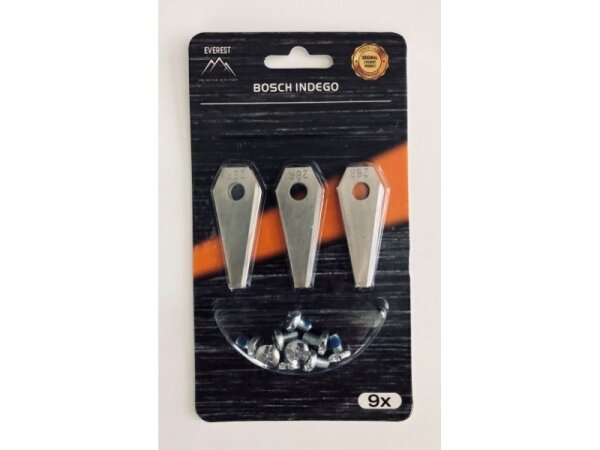 Roboto žoliapjovės peiliukai bosch – rinkinys 9 vnt. 004987
