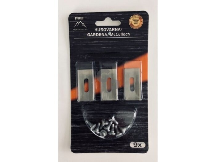 Roboto žoliapjovės peiliukai tinkantys Husqvarna Gardenai 35mm – rinkinys 9 vnt. 008325
