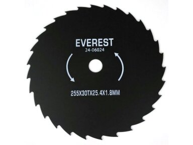 Universalus pjovimo diskas 30 dantys skersmens anga 25,4 mm plotis 255 mm storio 1,8 mm 004808 Universalus pjovimo diskas 30 dantys skersmens anga 25,4 mm plotis 255 mm storio 1,8 mm 004808