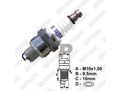 Žvakė BRISK SR14C tinkanti pjūklams, trimeriams Husqvarna Makita 008332
