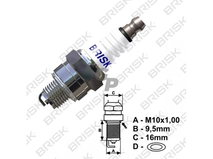 Žvakė BRISK SR14C tinkanti pjūklams, trimeriams Husqvarna Makita 008332 Žvakė BRISK SR14C tinkanti pjūklams, trimeriams Husqvarna Makita 008332